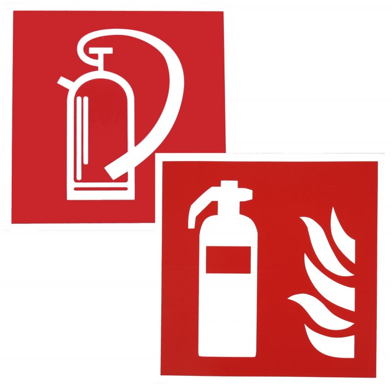 Brandschutzzeichen - Feuerlöscher mit Pfeil links