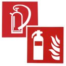 Brandschutzzeichen Feuerlöscher 10x10cm Hinweisschild