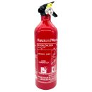 1 kg Aluminium Autofeuerlöscher Pia ABC mit Manometer + Halterung