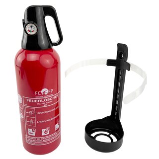 2 kg ABC Aluminium-Pulverfeuerlscher mit 4 LE KFZ Halterung, Manometer