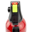 2 kg ABC Aluminium-Pulverfeuerlöscher mit 4 LE KFZ Halterung, Manometer