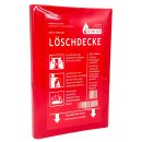 EXDINGER Feuerlöschdecke 100x100 cm in Kunststoffbox gemäß DIN EN 1869:2001 (auch für Fettbrände)