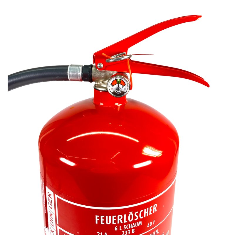 Hochleistungs-Schaumfeuerlöscher 6L ABF 6LE auch für Fettbrand+ Halte