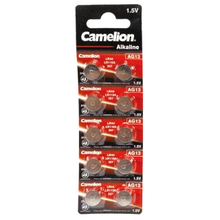10 x Camelion, AG13  LR44 LR1154  357 Alkaline  Batterie 1,5V