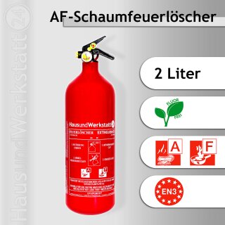 AF-Schaumfeuerlöscher 2 l fluorfrei 5A 5 F Fettbrände Aluminium (WS2-YP)