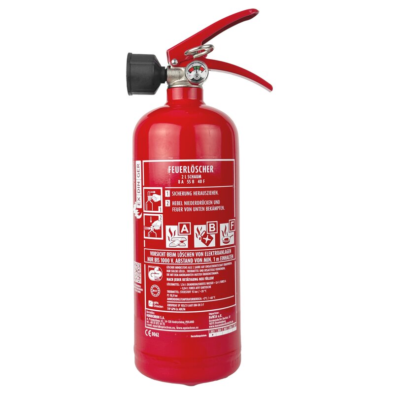 Feuerlöscher - Schaum GPN-2X-ABF gegen Öl-/Fettbrände, 2l Fettbrandlö