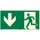 Rettungswegschild "Rettungsweg durch Notausgang" KNS langnachleuchtend, selbstklebend 297 x 148 mm